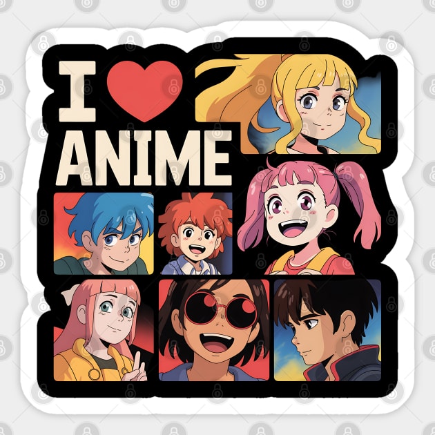 I Love Anime Sticker by UrbanLifeApparel